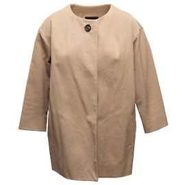 Kragenloser Mantel Isabel Marant Farbe Tan Größe US 2