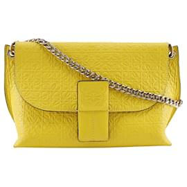 Borsa a tracolla Avenue in pelle Repeat Anagram LOEWE gialla