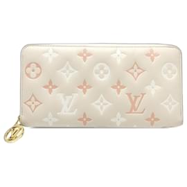 Cartera larga zippy en piel de cordero con monograma tricolor marrón Louis Vuitton