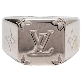 Louis Vuitton Siegelring aus Messing Monogram Silber M