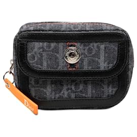Blue Dior Oblique Denim Flight Coin Pouch