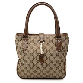 Borsa Jackie Tote Gucci GG Canvas Beige