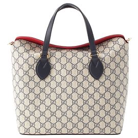 Sac fourre-tout et sacoche Gucci GG Supreme Linea A Fold Over Beige