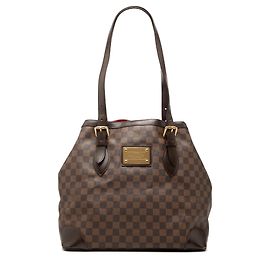 Borsa Tote Louis Vuitton Damier Ebene Hampstead MM marrone