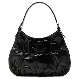 Borsa Hobo Gucci Dialux Queen Medium in tela rivestita nera