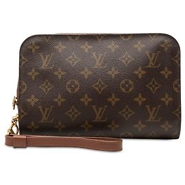 Louis Vuitton Monogram Orsay Clutch Bag braun