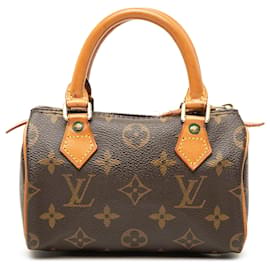 Borsa Louis Vuitton Monogram Mini Speedy HL marrone
