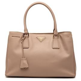Prada Large Saffiano Lux Galleria Satchel Braun