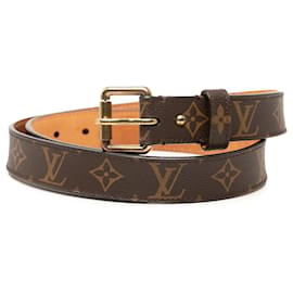 Cinturón Louis Vuitton Monogram Ellipse marrón