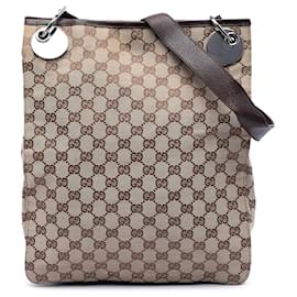 Borsa a tracolla Gucci GG Canvas Eclipse beige