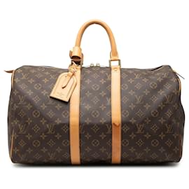 Louis Vuitton Monogram Keepall 45 Reisetasche braun