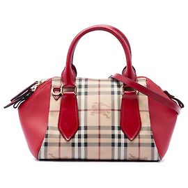 Borsa Blaze in tela rivestita Burberry Small Haymarket Check beige