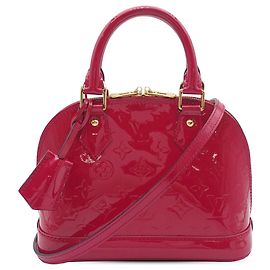 Borsa Satchel Louis Vuitton Monogram Vernis Alma BB Rosa