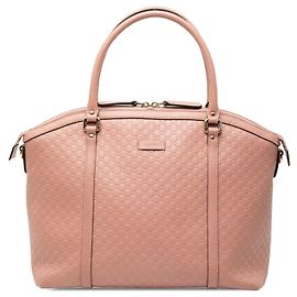Borsa Satchel a cupola Gucci Large Microguccissima rosa