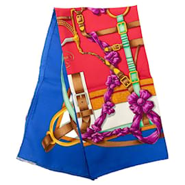 Sciarpa in seta Hermès Grand Manege rossa 90 Scarves