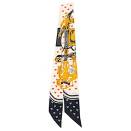 Foulard Twilly in seta bianco Hermès Brides de Gala Love