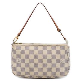 Borsa a tracolla Pochette Accessoires in Damier Azur bianco Louis Vuitton