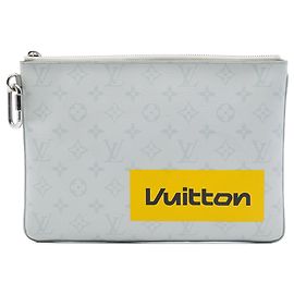Clutch Bag Louis Vuitton Monogram Logo Story Pochette GM bianco