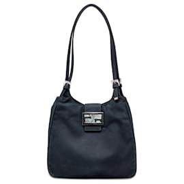 Borsa a tracolla Fendi in tela FF Marble blu