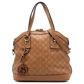 Borsa Gucci Medium Guccissima Charm Dome marrone
