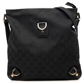 Black Gucci GG Canvas Abbey D Ring Crossbody