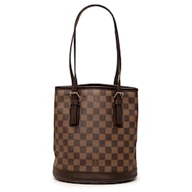 Borsa Secchiello Louis Vuitton Damier Ebene Marais Marrone