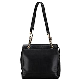 Borsa a tracolla Chanel Triple CC Caviar nera