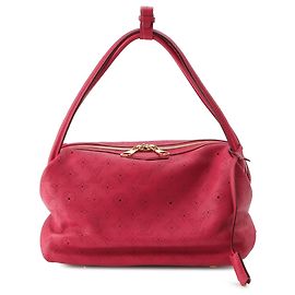 Borsa a tracolla Louis Vuitton Monogram Mahina Galatea PM rossa