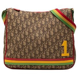 Bolso bandolera Diorissimo Trotter en lona revestida marrón Dior