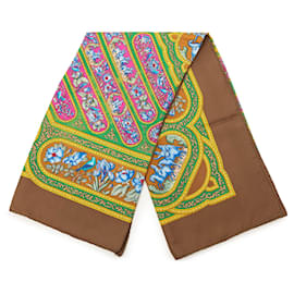 Foulard in seta Hermès Qalamdan Marrone