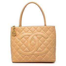 Tote Chanel Caviar Medallion Beige