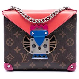 Bolso bandolera Louis Vuitton Monogram Tribal Mask Pochette PM Marrón
