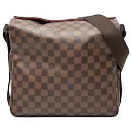 Borsa a tracolla Louis Vuitton Damier Ebene Naviglio marrone