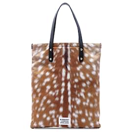 Tote in pelo di pony marrone Burberry