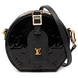 Borsa Crossbody Mini Boite Chapeau Souple Louis Vuitton Monogram Vernis Nera