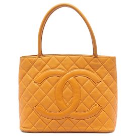 Tote Chanel Caviar Medallion Amarelo