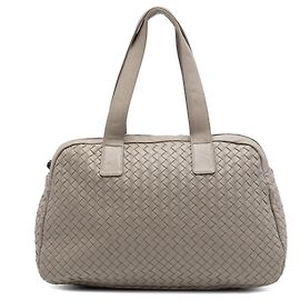 Borsa a mano in nappa intrecciato marrone Bottega Veneta