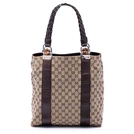 Gucci Libeccio Tote aus großem GG Canvas in Beige