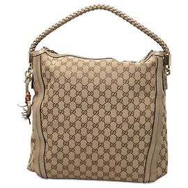 Borsa a tracolla Bella in tela GG Large di Gucci color Tan