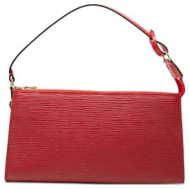 Borsa a tracolla Louis Vuitton Epi Pochette Accessoires rossa