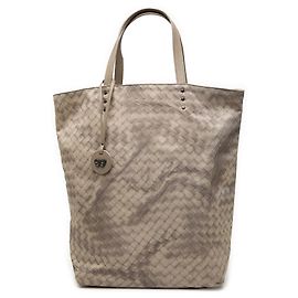 Tote Bottega Veneta in nylon Intrecciolusion beige