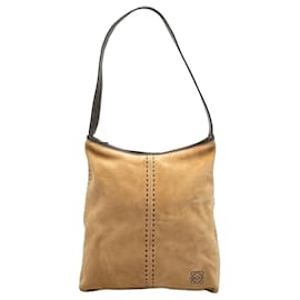 Borsa a tracolla Anagram LOEWE in camoscio marrone
