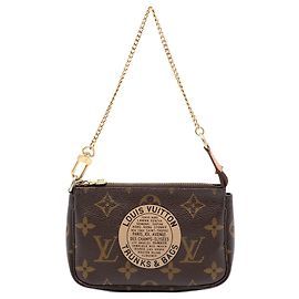 Brown Louis Vuitton Monogram Mini Pochette Accessoires Handbag