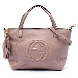 Borsa Gucci Small Calfskin Soho Cellarius rosa