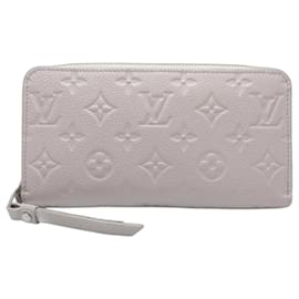 Portafoglio lungo Zippy Monogram Empreinte Louis Vuitton grigio