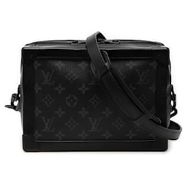 Borsa a tracolla Louis Vuitton Monogram Eclipse Soft Trunk nera