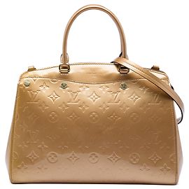 Borsa Louis Vuitton Monogram Vernis Brea MM marrone