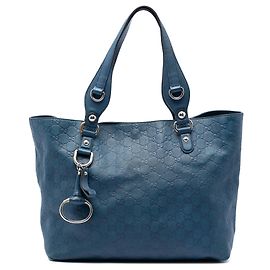 Tote Blue Gucci Guccissima Icon Bit