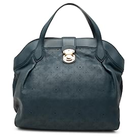 Borsa Tote Blue Louis Vuitton Monogram Mahina Cirrus MM