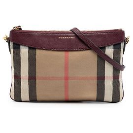 Borsa a tracolla Derby Peyton in tela Mega Check marrone Burberry